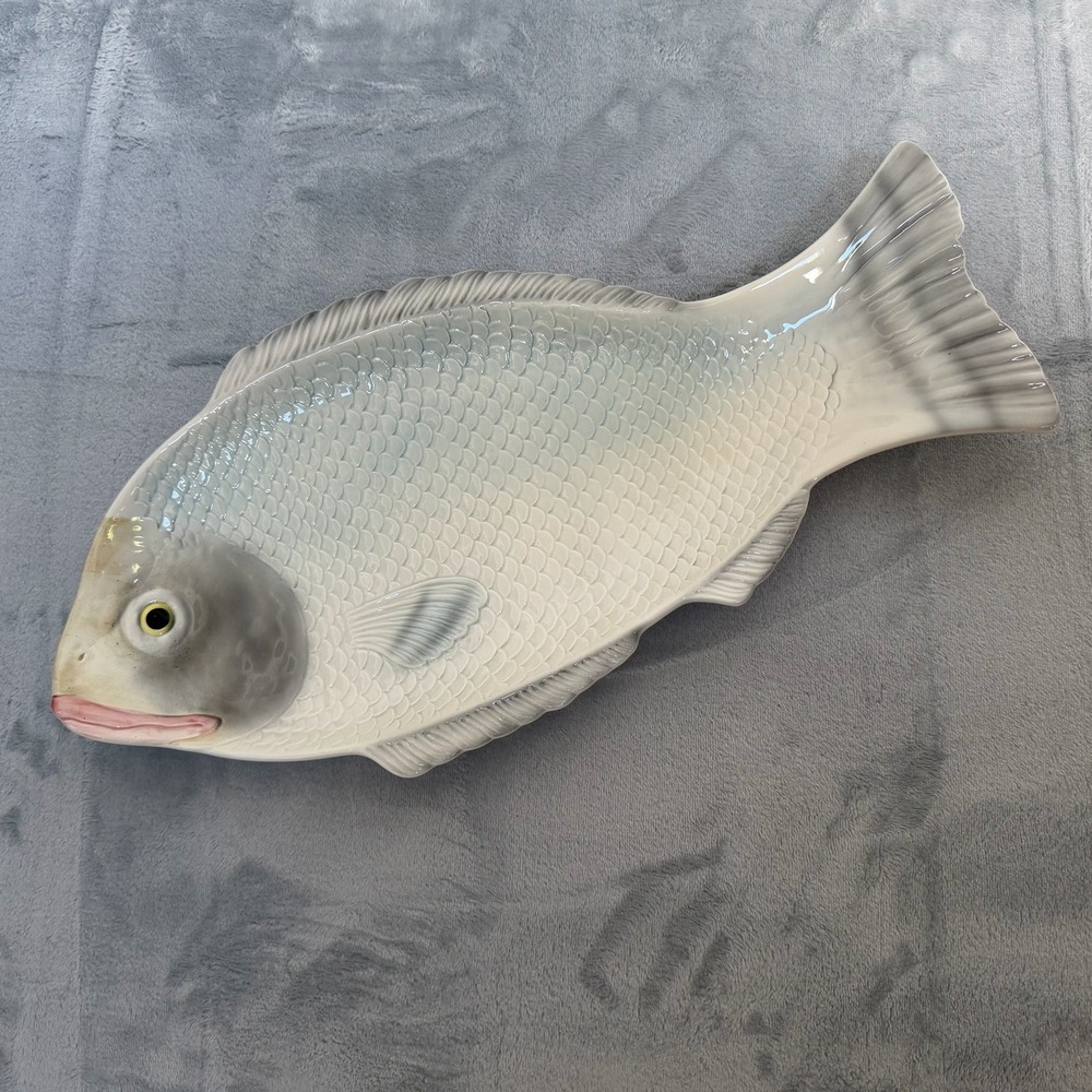 Vintage Fitz & Floyd Fish Market Large Fish Plate Platter 1986 Japan 19"